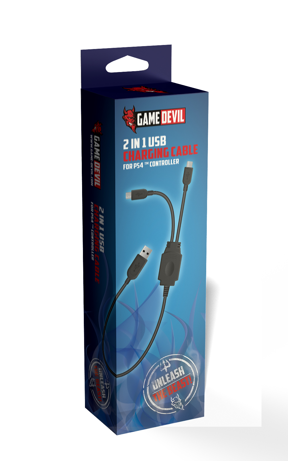 GameDevil PS4 Charging Cable 2in1