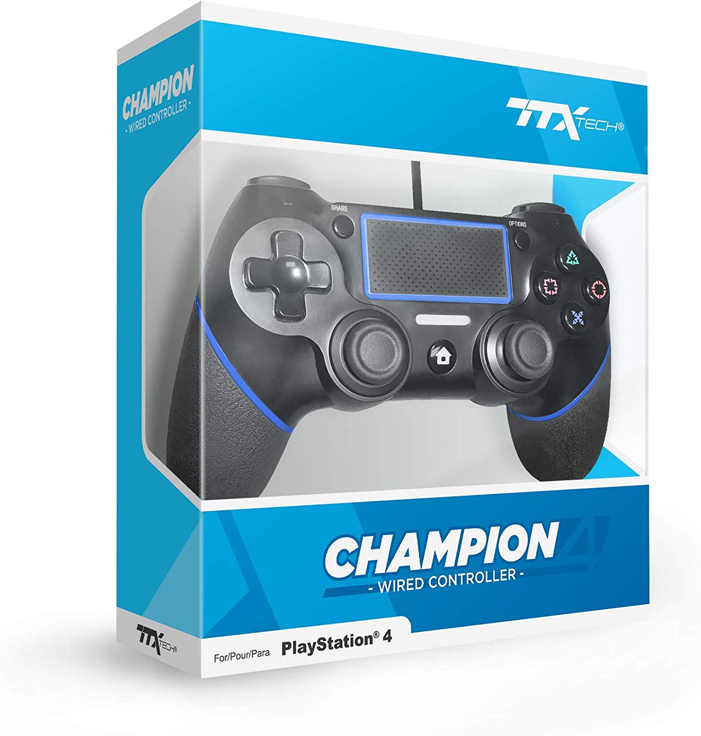 TTX PS4 Champion Wired Cont. Black