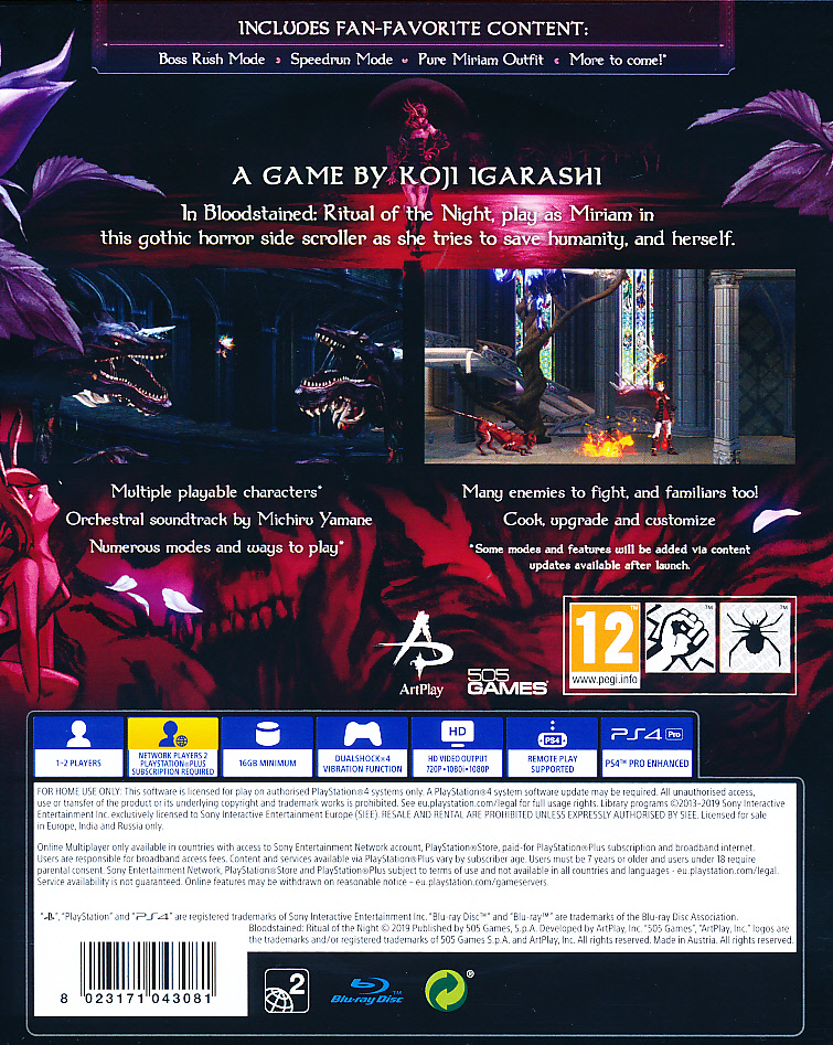 Bloodstained Ritual of the Nigh PS4