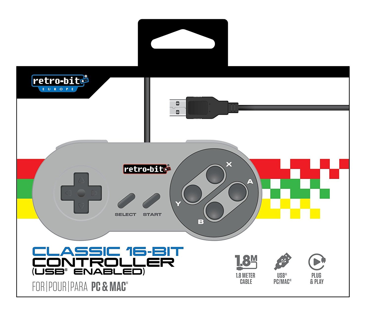 Retro-Bit Classic 16-Bit Cont. USB